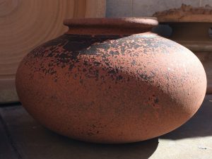 Large terracotta thrown form by Mark Heidenreich