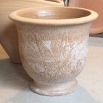 Large terracotta pot crafted by Mark Heidenreich